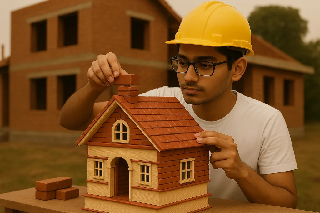 UPSC-CSE prelims strategy for multiple revisions of syllabus by use of analogy of constructing a house, step by step